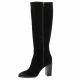 Gianni crasto Bottes cuir velours noir