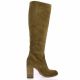 Gianni crasto Bottes cuir velours camel