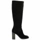 Gianni crasto Bottes cuir velours noir