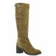 Gianni crasto Bottes cuir velours camel