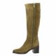 Gianni crasto Bottes cuir velours camel