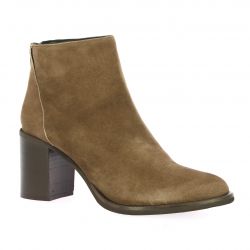 Debutto donna Boots cuir velours taupe