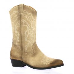 Creator Boots cuir velours taupe