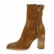 Gianni crasto Boots cuir velours cognac