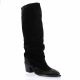 Metisse Bottes cuir velours noir