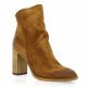 Gianni crasto Boots cuir velours cognac