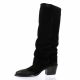 Metisse Bottes cuir velours noir