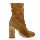 Gianni crasto Boots cuir velours cognac