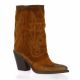 Metisse Boots cuir velours cognac