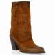 Metisse Boots cuir velours cognac