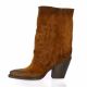 Metisse Boots cuir velours cognac