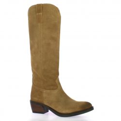 Belang Boots cuir velours vison