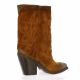 Metisse Boots cuir velours cognac