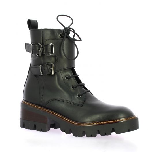 Pao Boots cuir noir