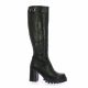 Spaziozero Bottes cuir croco noir