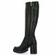 Spaziozero Bottes cuir croco noir