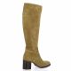 Spaziozero Bottes cuir velours camel