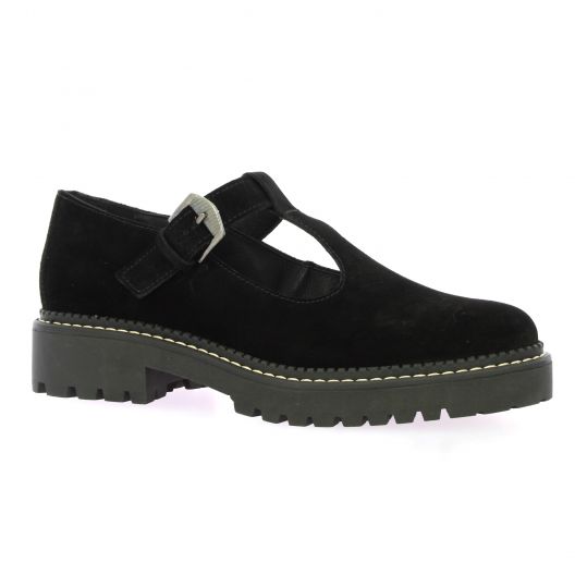 Exit Babies cuir velours noir