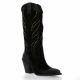 Metisse Bottes cuir velours noir