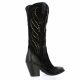 Metisse Bottes cuir velours noir