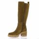 Pao Bottes cuir velours camel