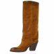 Metisse Bottes cuir velours cognac