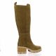 Pao Bottes cuir velours camel