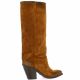 Metisse Bottes cuir velours cognac