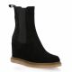 Inuovo Boots cuir velours noir