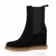 Inuovo Boots cuir velours noir