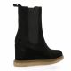 Inuovo Boots cuir velours noir