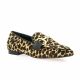 Pao Mocassins cuir poulain leopard