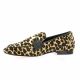 Pao Mocassins cuir poulain leopard