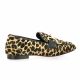 Pao Mocassins cuir poulain leopard