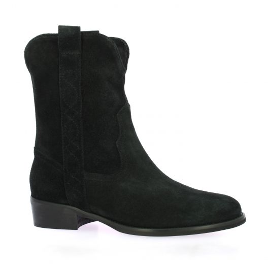 Pao Boots cuir velours noir