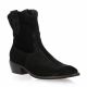 Pao Boots cuir velours noir