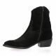 Pao Boots cuir velours noir