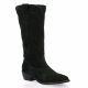 Pao Bottes cuir velours noir