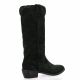 Pao Bottes cuir velours noir