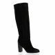 Mimmu Bottes cuir velours noir