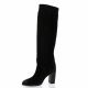 Mimmu Bottes cuir velours noir