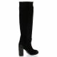 Mimmu Bottes cuir velours noir