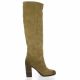 Mimmu Bottes cuir velours camel