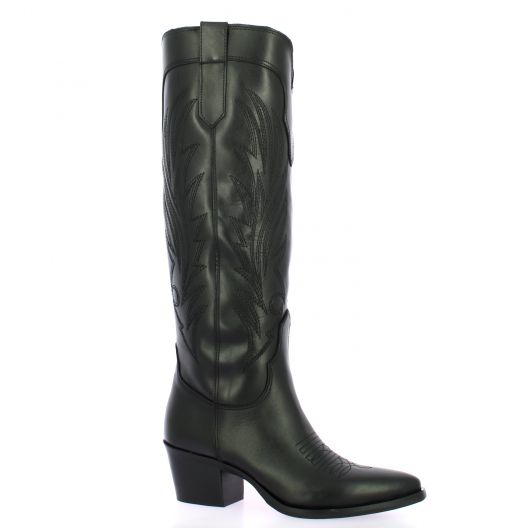 Stm Bottes cuir noir