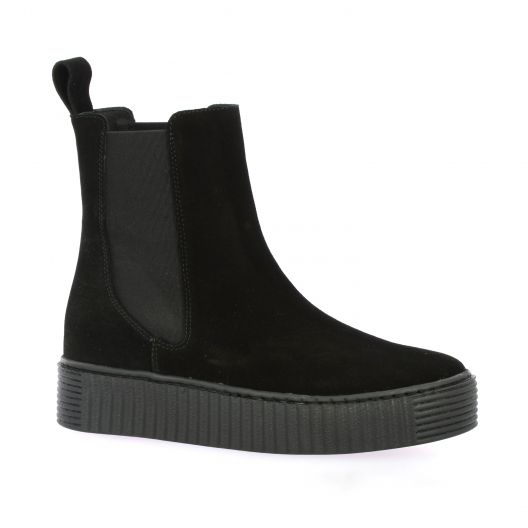 So send Boots cuir velours noir