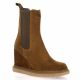 Inuovo Boots cuir velours cognac