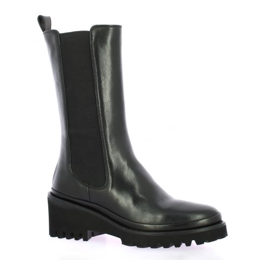 Xsa Bottes cuir noir