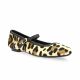 Reqins Ballerines cuir poulain leopard