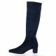 Pao Bottes cuir velours marine