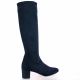 Pao Bottes cuir velours marine